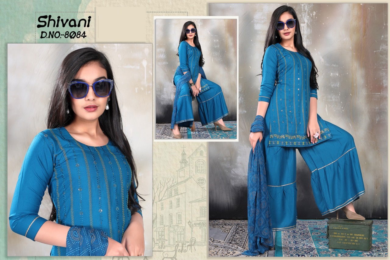 Shivani 8084 Sharara Suits Girls Wear Catalog
